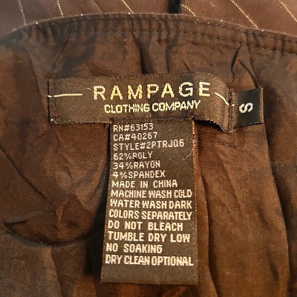 Rampage Vintage Black Pinstripe Halter Vest Y2K 90s Adjustable Small - Picture 4 of 4